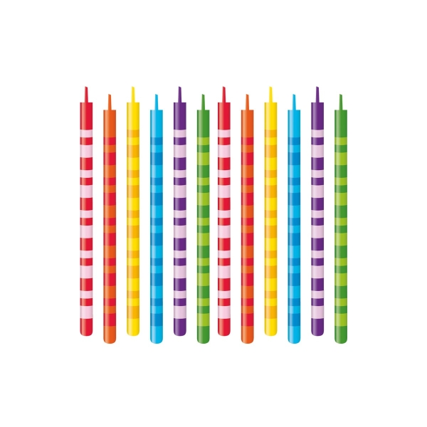 Dortové svíčky DELÍCIA KIDS 10 cm, 12 ks